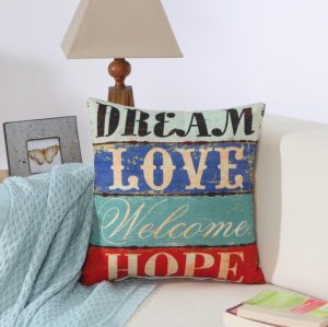 Poszewka na poduszkę z napisami