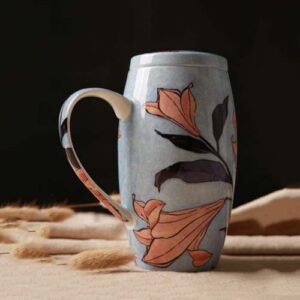 Kubek Ceramiczny - Z Pokrywką - DUŻY - Idealny Do Pracy - Na Prezent - Dla NIEJ I Dla NIEGO