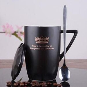 Kubek Do Kawy Lub Herbaty - KING OF QUEEN - Ceramiczny - Z Pokrywką