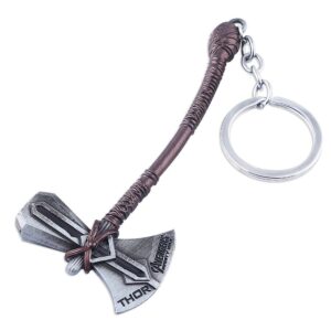 RJ New 20 Pcs/Lot Avengers 3 Thor Axe Hammer Keychains Bronze Silver Mjolnir Infinity War Men Women Keyring Cosplay Jewelry