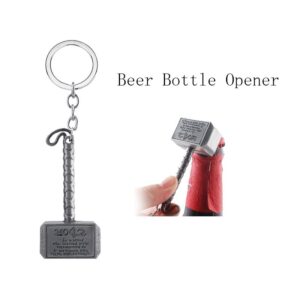 RJ New 20 Pcs/Lot Avengers 3 Thor Axe Hammer Keychains Bronze Silver Mjolnir Infinity War Men Women Keyring Cosplay Jewelry