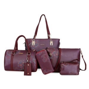 Torby Damskie - Styl Shopper - Komplet Na Każdą Okazję 5 szt + Portfelik