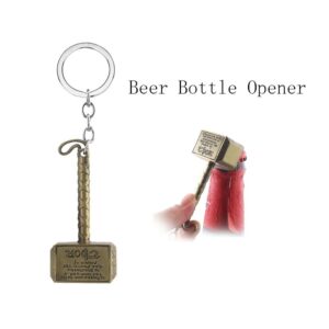 RJ New 20 Pcs/Lot Avengers 3 Thor Axe Hammer Keychains Bronze Silver Mjolnir Infinity War Men Women Keyring Cosplay Jewelry
