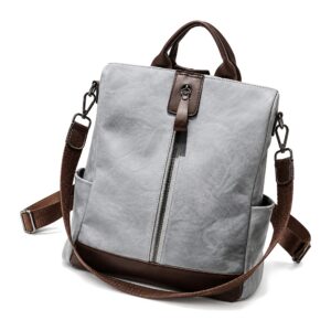 Torba Damska W Stylu VINTAGE - Z Funkcją Plecaka - NOWOŚĆ - Szary