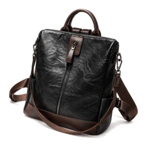 Torba Damska W Stylu VINTAGE - Z Funkcją Plecaka - NOWOŚĆ - Czarny
