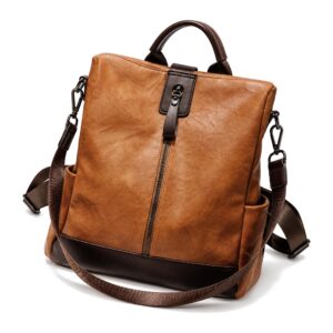 Torba Damska W Stylu VINTAGE - Z Funkcją Plecaka - NOWOŚĆ - Brązowy