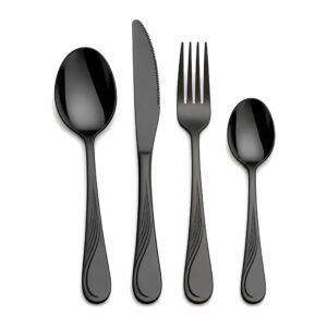 Zestaw  Sztućców 24 szt - HOME DECOR - 24/30 Szt - Black 24 PCS