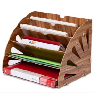 Drewniany Organizator Biurowy-Na  Dokumenty - Książki