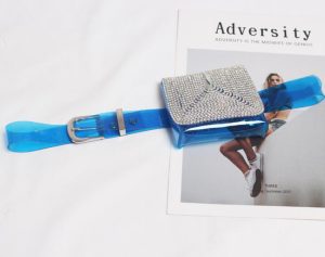 Pas Damski Z DIAMENTOWYM PORTFELIKIEM - Promocja