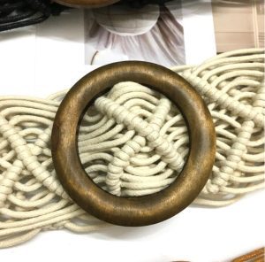 Damski Pas - VINTAGE - Szeroki - Z Dzianiny