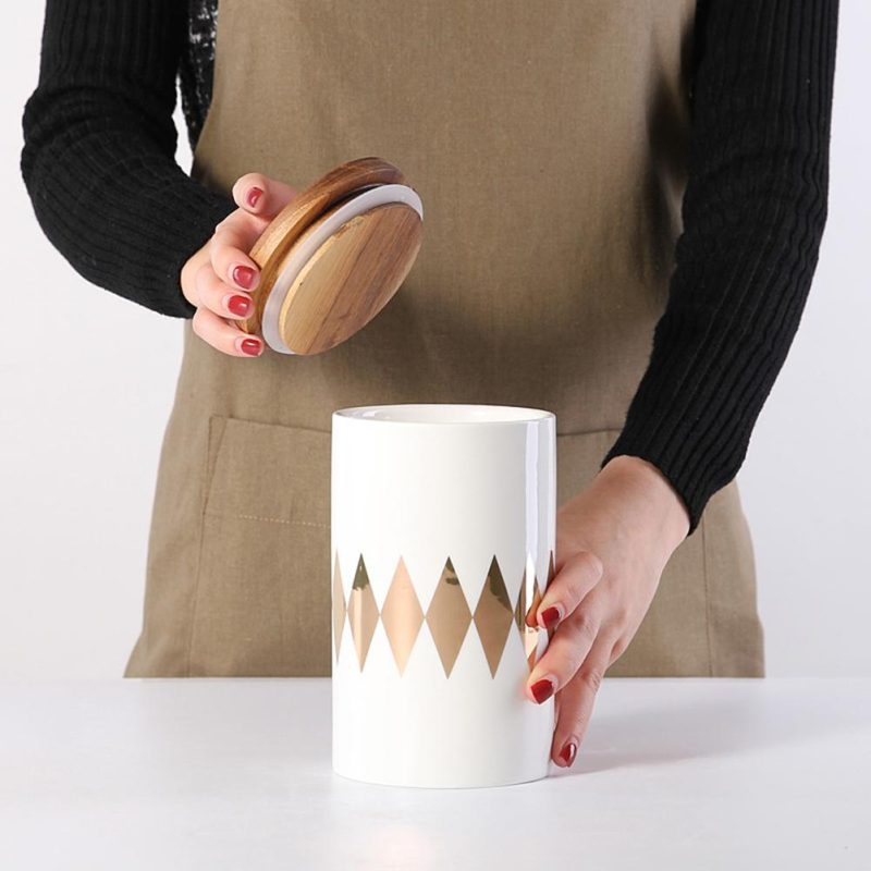 Pojemnik Ceramiczny - Z Pokrywką - NORDIC - Wielofunkcyjny