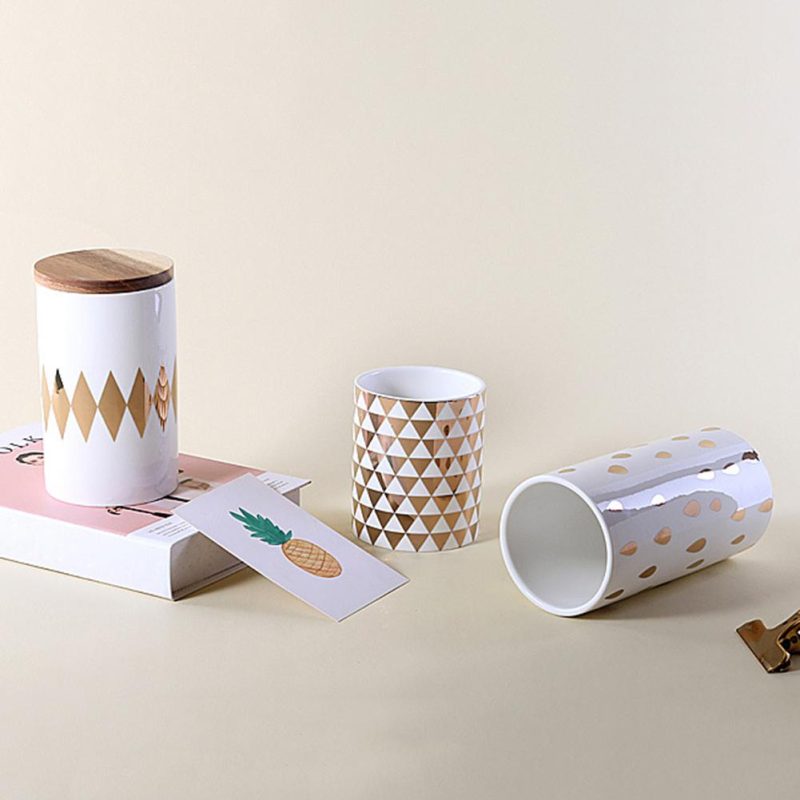 Pojemnik Ceramiczny - Z Pokrywką - NORDIC - Wielofunkcyjny