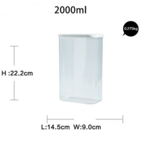 Pojemniki Do Żywności  - Przeźroczyste - 0.45L 1.0L 1.5L 2.0L - OKAZJA