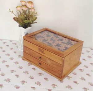 Organizer  Na Biżuterię - VINTAGE - 3 Poziomowy - Drewno