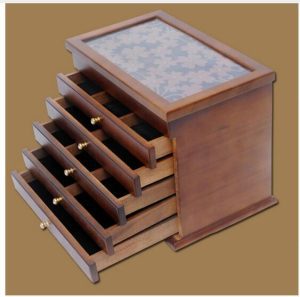 Drewniany Organizer - Szkatułka Na Biżuterię - RETRO