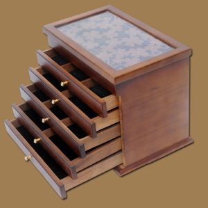 Drewniany Organizer - Szkatułka Na Biżuterię - RETRO
