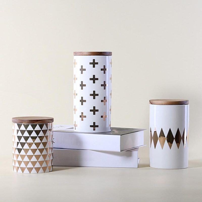 Pojemnik Ceramiczny - Z Pokrywką - NORDIC - Wielofunkcyjny