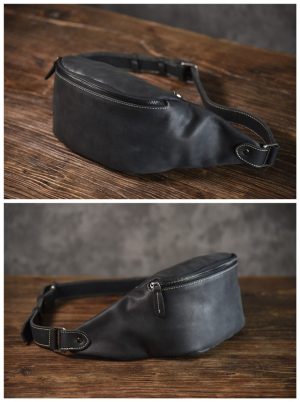 Męska - Saszetka Ze Skóry Naturalnej - Vintage