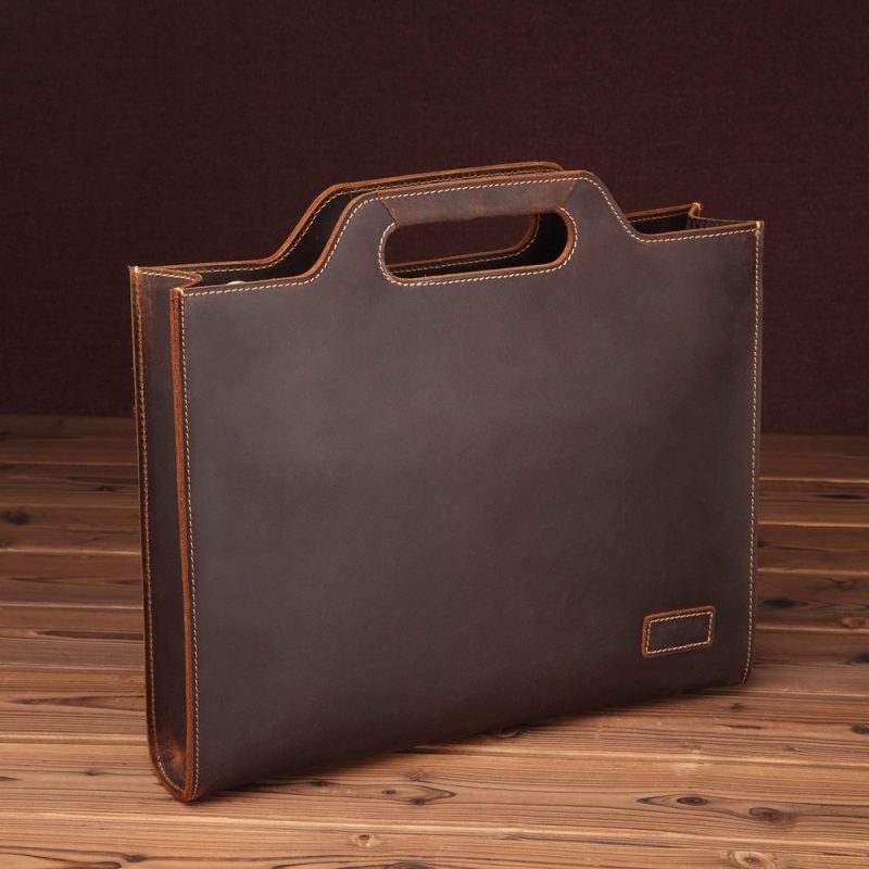 Torba Męska -  Vintage - Skóra -  Teczka  Biurowa (Brązowy)