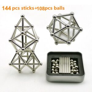 Magiczna Kostka - 63-189 szt. Magnesy Metalowe - Zabawki Edukacyjne