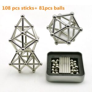 Magiczna Kostka - 63-189 szt. Magnesy Metalowe - Zabawki Edukacyjne