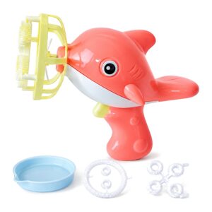 Zestaw Do Baniek Mydlanych -DUŻYCH - Zabawka HIT - Pistolet - Delfinek - Delfin Pink