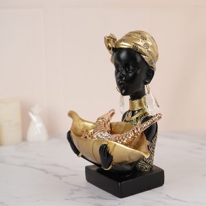 Figurka Afrykańskiej Kobiety - Organizer Na Biżuterię