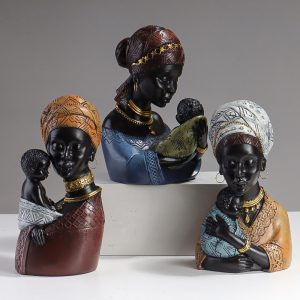 Afrykańska Kobieta - Figurka Z Żywicy