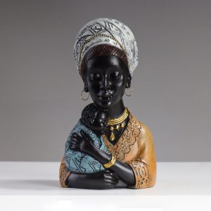 Afrykańska Kobieta - Figurka Z Żywicy