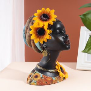 Afrykańska Kobieta - Figurka Z Żywicy