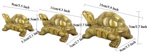 Figurka żółwia feng shui, złota - symbol bogactwa i szczęścia