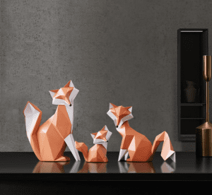 Lis - Geometryczna Kolekcjonerska Figurka Z Żywicy