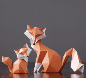 Lis - Geometryczna Kolekcjonerska Figurka Z Żywicy