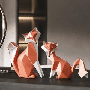 Lis - Geometryczna Kolekcjonerska Figurka Z Żywicy