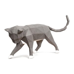 Piękny Kot Papier 3D - Twórz - Dekoruj -  Podziwiaj