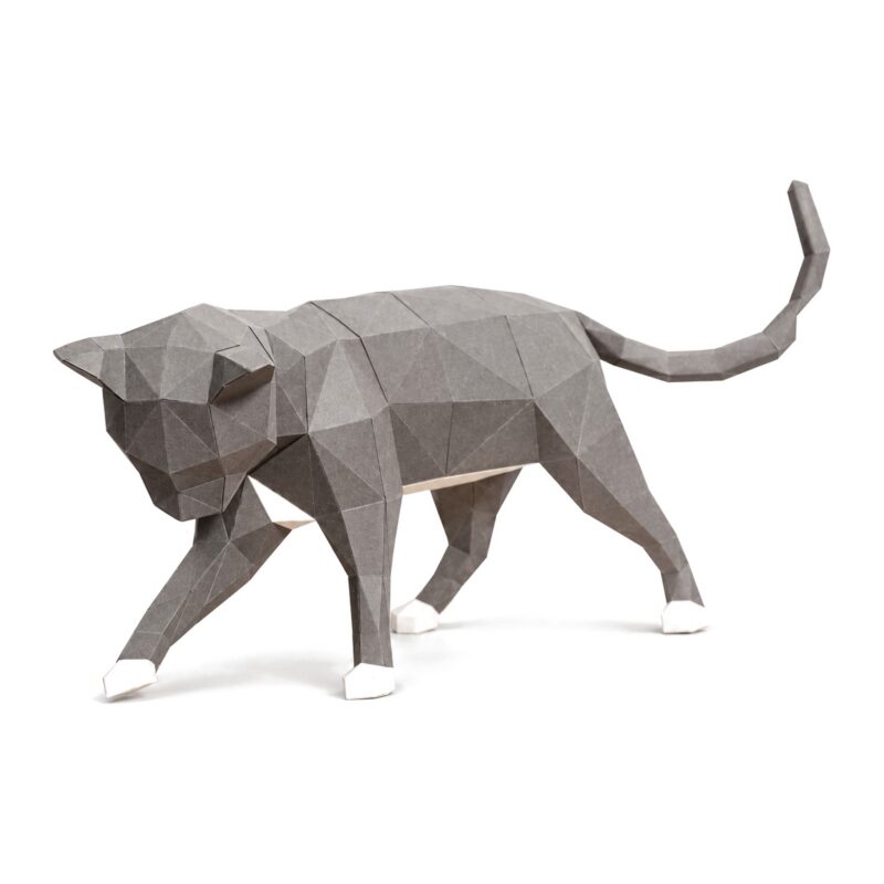 Piękny Kot Papier 3D - Twórz - Dekoruj -  Podziwiaj