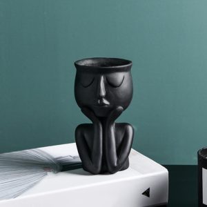Wazon Ceramiczny "Ludzka Myśl" - Łączący Naturę I Sztukę