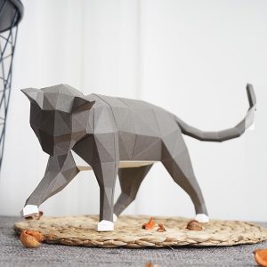 Piękny Kot Papier 3D - Twórz - Dekoruj -  Podziwiaj