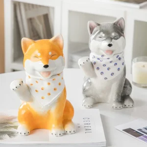 Ceramiczna Figurka Lis - Dekoracyjny Wieszak Na Klucze