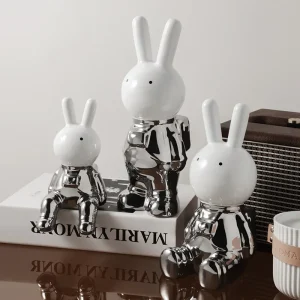 Uroczy Ceramiczny Królik - Elegancka Dekoracja