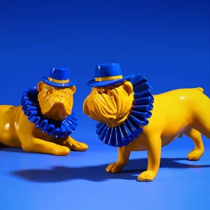 Kolorowy Buldog Angielski - Figurka Graffiti