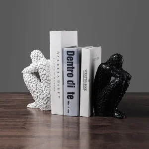Rzeźba Z  Żywicy - Unikalne Bookends dla Twojego Wnętrza