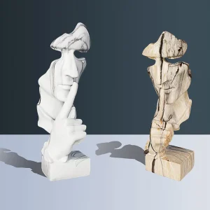 Złota Cisza Nordic - Elegancka Statua Żywicy