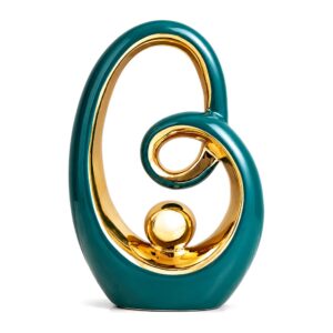 Abstrakcyjne Figury Nordic - Nowoczesne Dekoracje - Small Golden Green B