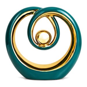 Abstrakcyjne Figury Nordic - Nowoczesne Dekoracje - Small Golden Green C