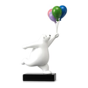 Uroczy Surfujący Niedźwiedź - Figurka Z Żywicy - Running