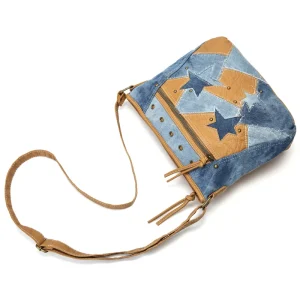 Stylowa Torebka Damska Jeansowa Patchwork – Idealna na Co Dzień