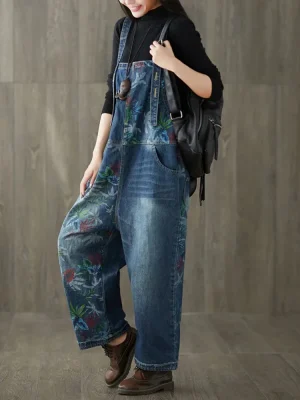 Modne damskie ogrodniczki Vintage