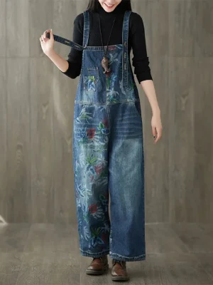 Modne damskie ogrodniczki Vintage