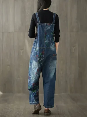 Modne damskie ogrodniczki Vintage
